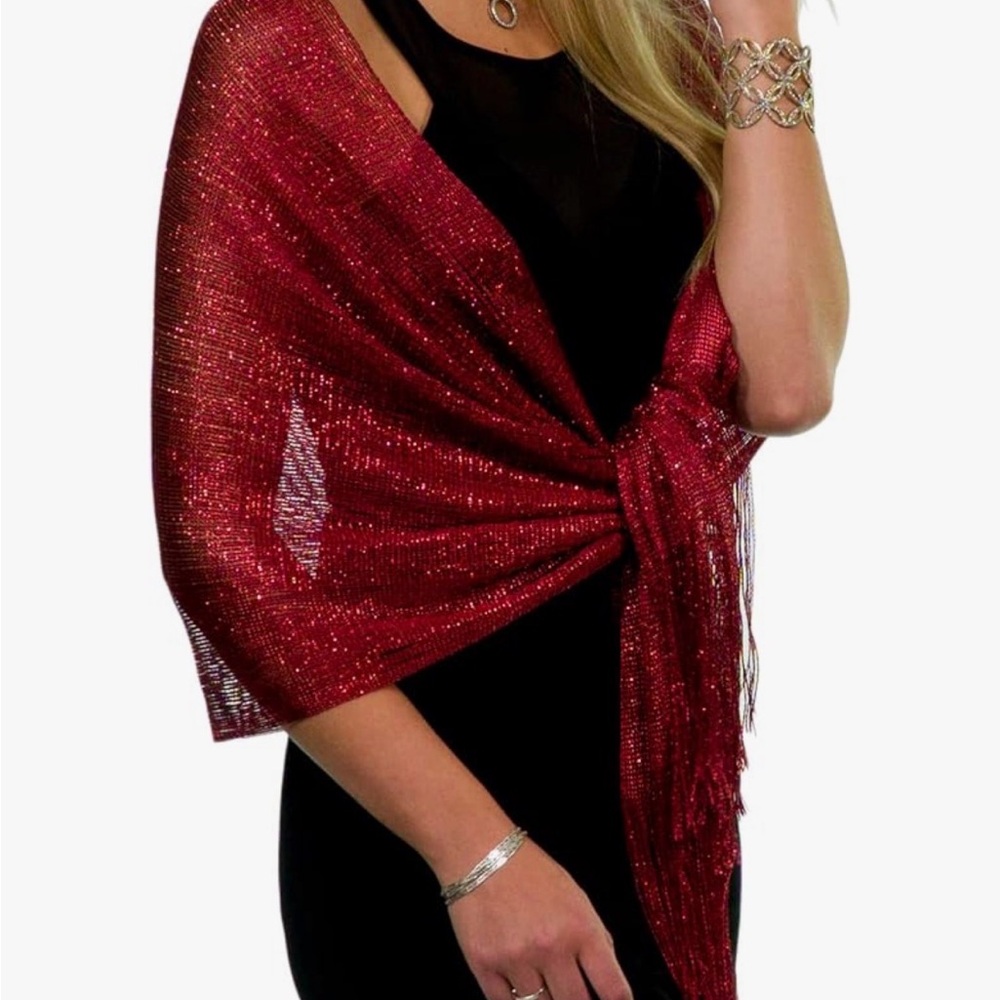 Elegant Red Women's Shawl